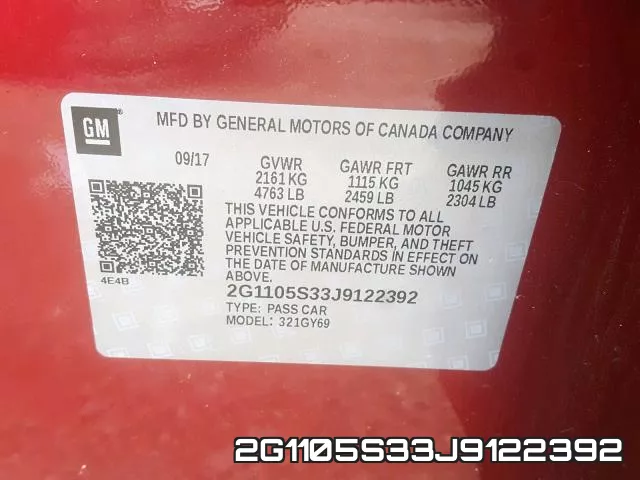 2G1105S33J9122392 фото 2