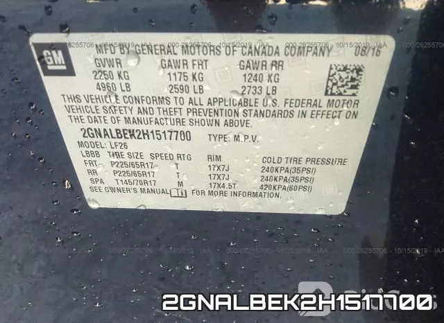 2GNALBEK2H1517700 фото 10