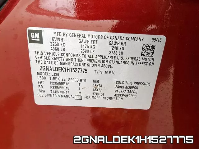2GNALDEK1H1527775 фото 2