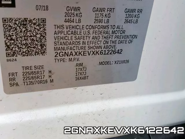 2GNAXKEVXK6122642 фото 2