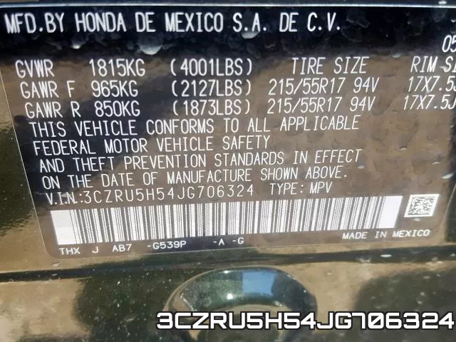 3CZRU5H54JG706324 фото 2