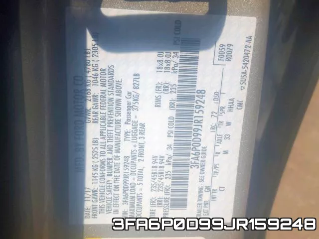 3FA6P0D99JR159248 фото 2