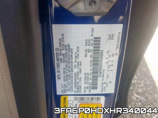 3FA6P0HDXHR340044 фото 2
