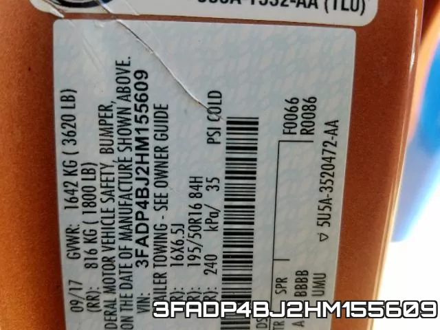 3FADP4BJ2HM155609 фото 2
