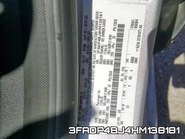 3FADP4BJ4HM138181 фото 2
