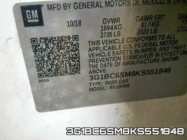 3G1BC6SM8KS551848 фото 2