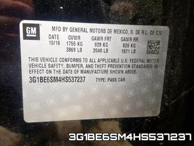 3G1BE6SM4HS537237 фото 2