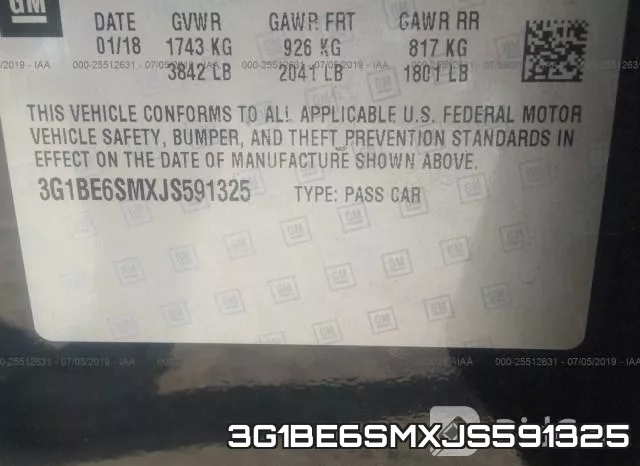 3G1BE6SMXJS591325 фото 10