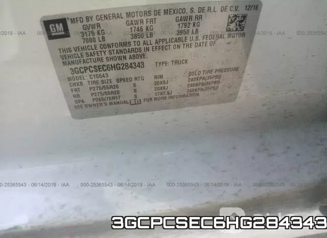 3GCPCSEC6HG284343 фото 10