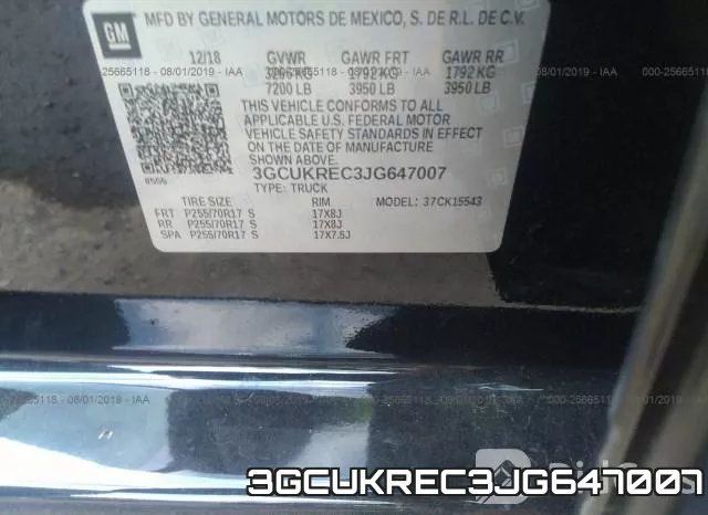 3GCUKREC3JG647007 фото 10