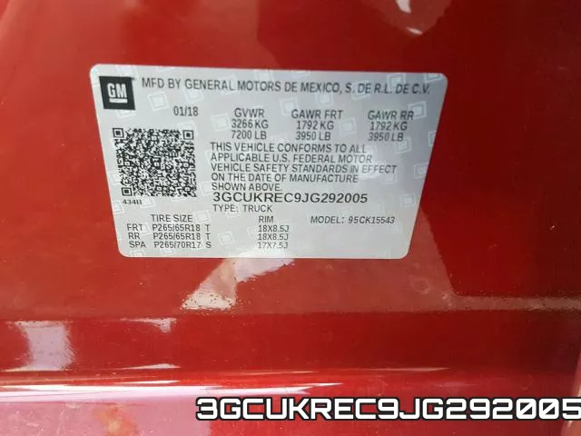 3GCUKREC9JG292005 фото 2