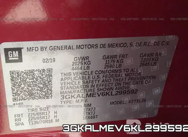 3GKALMEV6KL299592 фото 10