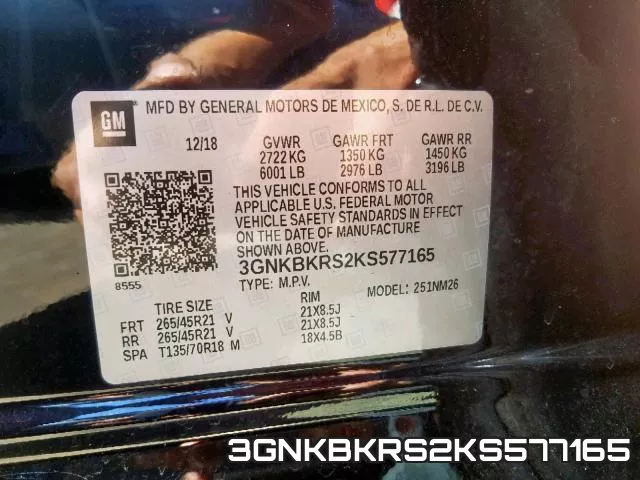 3GNKBKRS2KS577165 фото 2