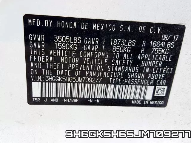 3HGGK5H65JM709277 фото 2