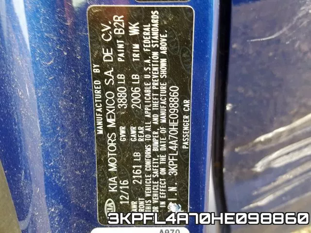 3KPFL4A70HE098860 фото 2