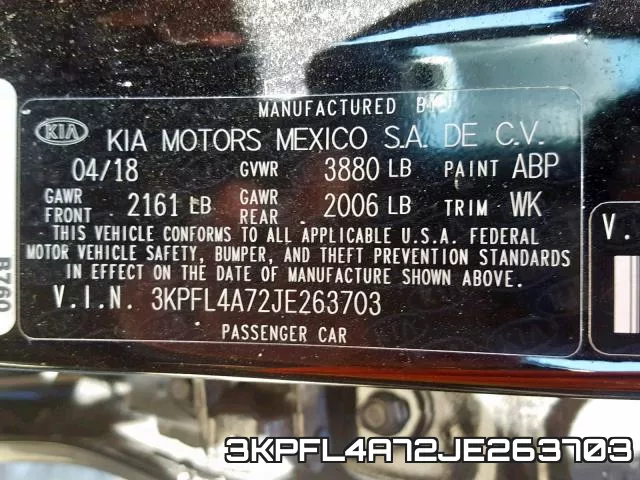 3KPFL4A72JE263703 фото 2