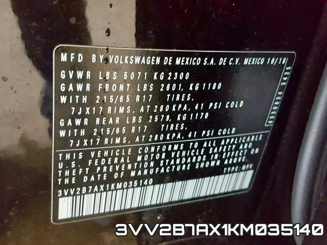 3VV2B7AX1KM035140 фото 2