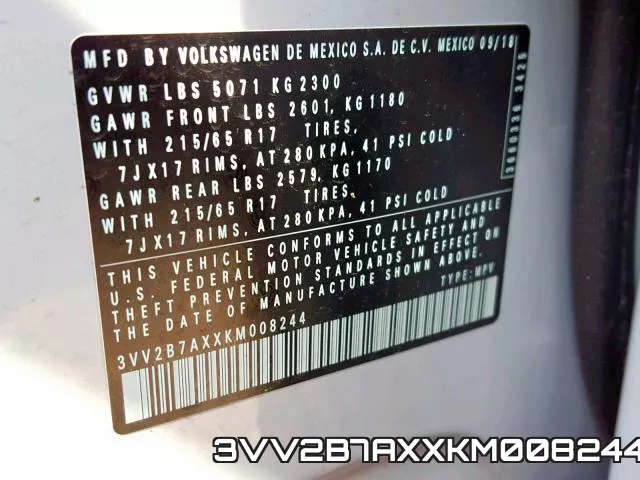 3VV2B7AXXKM008244 фото 2