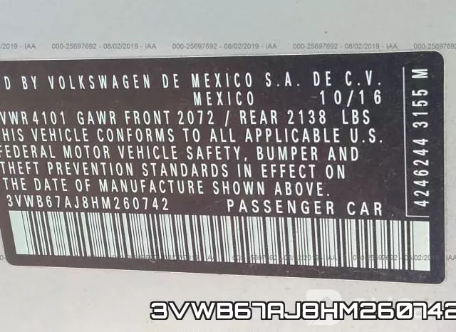 3VWB67AJ8HM260742 фото 10
