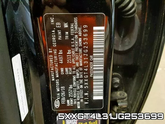5XXGT4L31JG253699 фото 2