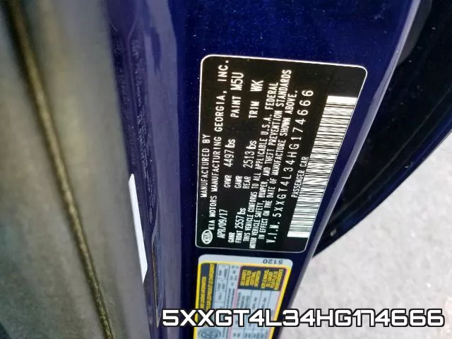 5XXGT4L34HG174666 фото 2