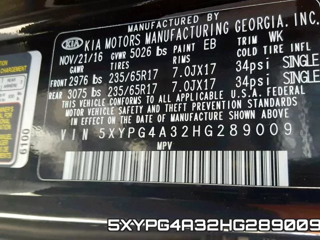5XYPG4A32HG289009 фото 2