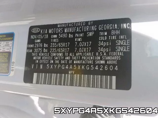 5XYPG4A5XKG542604 фото 2