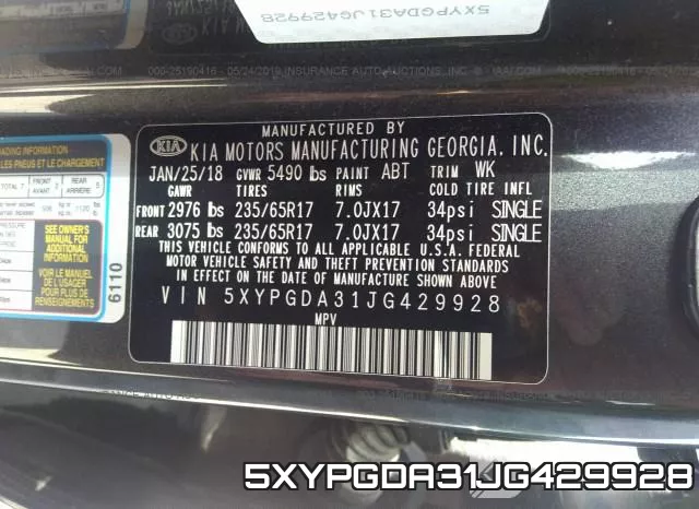 5XYPGDA31JG429928 фото 10