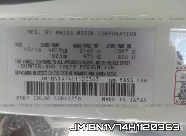JM1BN1V74H1120363 фото 10