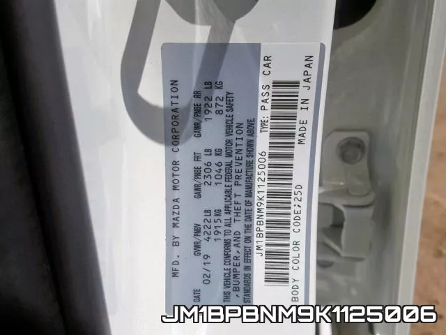 JM1BPBNM9K1125006 фото 2
