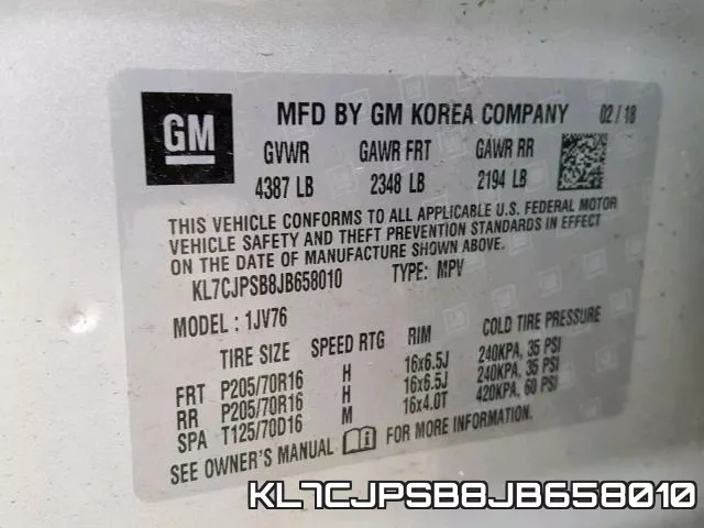 KL7CJPSB8JB658010 фото 2