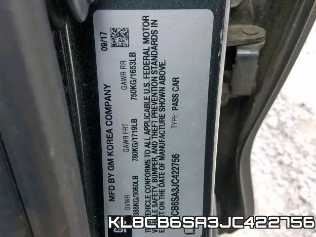 KL8CB6SA3JC422756 фото 2