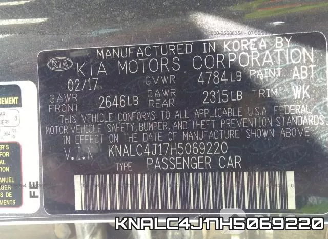 KNALC4J17H5069220 фото 10