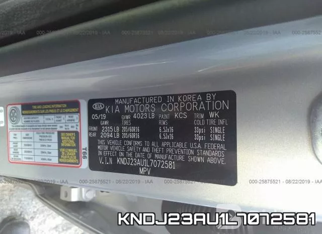 KNDJ23AU1L7072581 фото 10