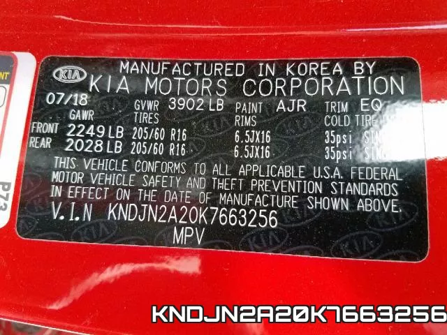 KNDJN2A20K7663256 фото 2