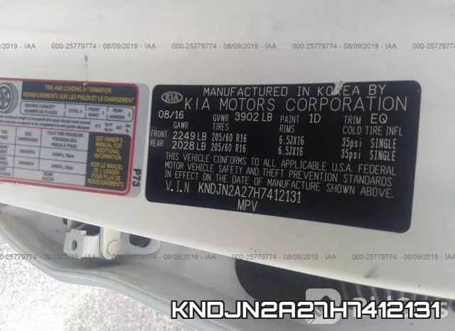 KNDJN2A27H7412131 фото 10