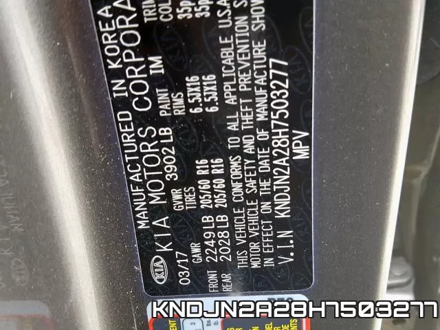 KNDJN2A28H7503277 фото 2