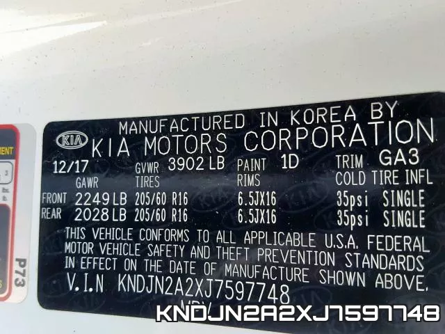 KNDJN2A2XJ7597748 фото 2