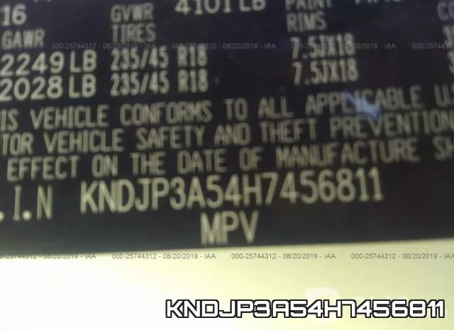 KNDJP3A54H7456811 фото 10