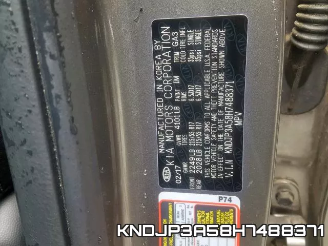 KNDJP3A58H7488371 фото 2