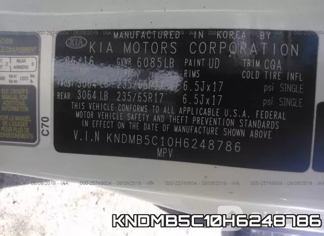 KNDMB5C10H6248786 фото 10