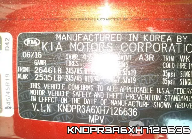 KNDPR3A6XH7126636 фото 9