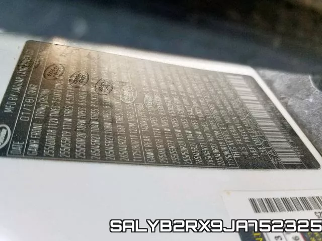 SALYB2RX9JA752325 фото 2