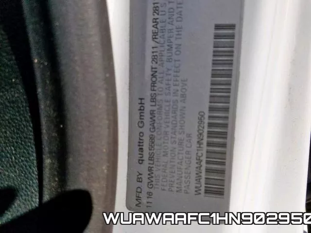 WUAWAAFC1HN902950 фото 2