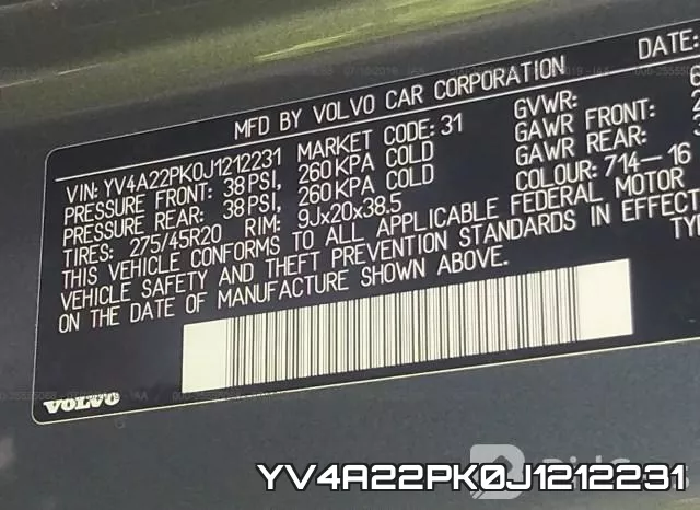 YV4A22PK0J1212231 фото 10