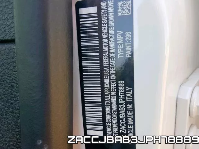 ZACCJBAB3JPH78889 фото 2
