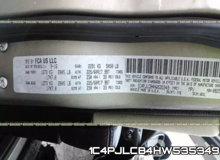 1C4PJLCB4HW535349 фото 10