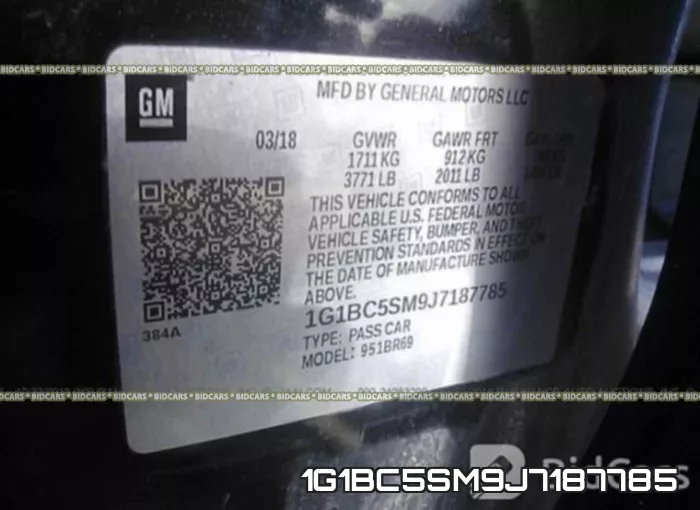 1G1BC5SM9J7187785 фото 10