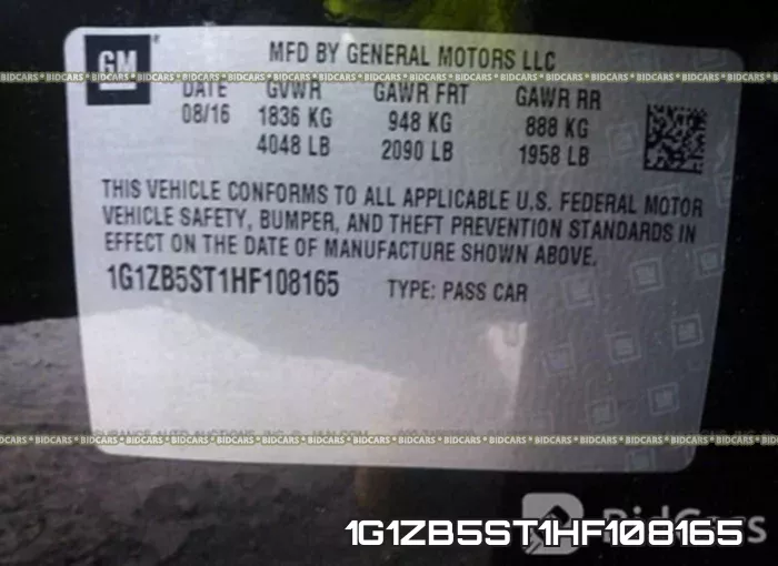 1G1ZB5ST1HF108165 фото 10