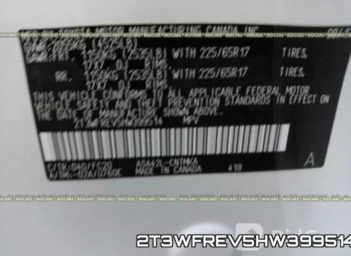 2T3WFREV5HW399514 фото 10